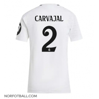 Billige Fotballdrakt Real Madrid Daniel Carvajal #2 Replika Hjemmedrakt Dame 2024-25 Kortermet
